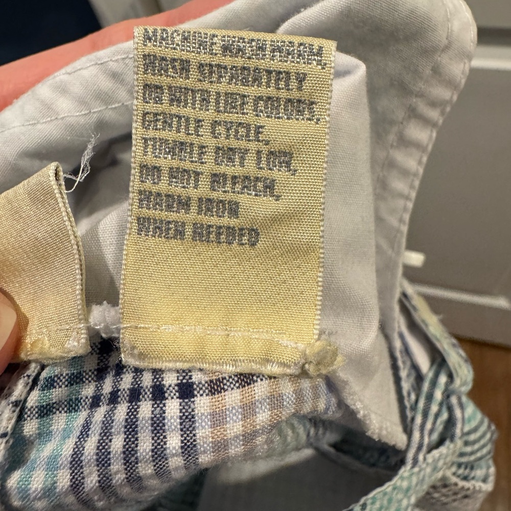 Parisian Bebe Sailboat Seersucker Plaid Shortalls Overalls 24 months 24m Boy - Picture 10 of 12